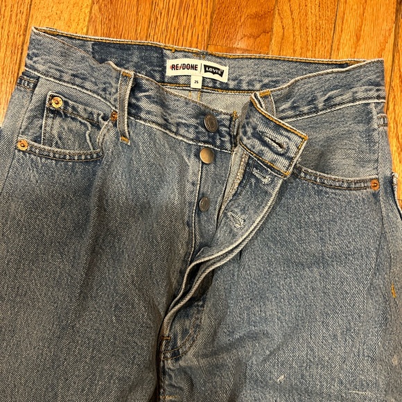 Re/done Levi’s high rise denim sz 25 - Picture 2 of 5